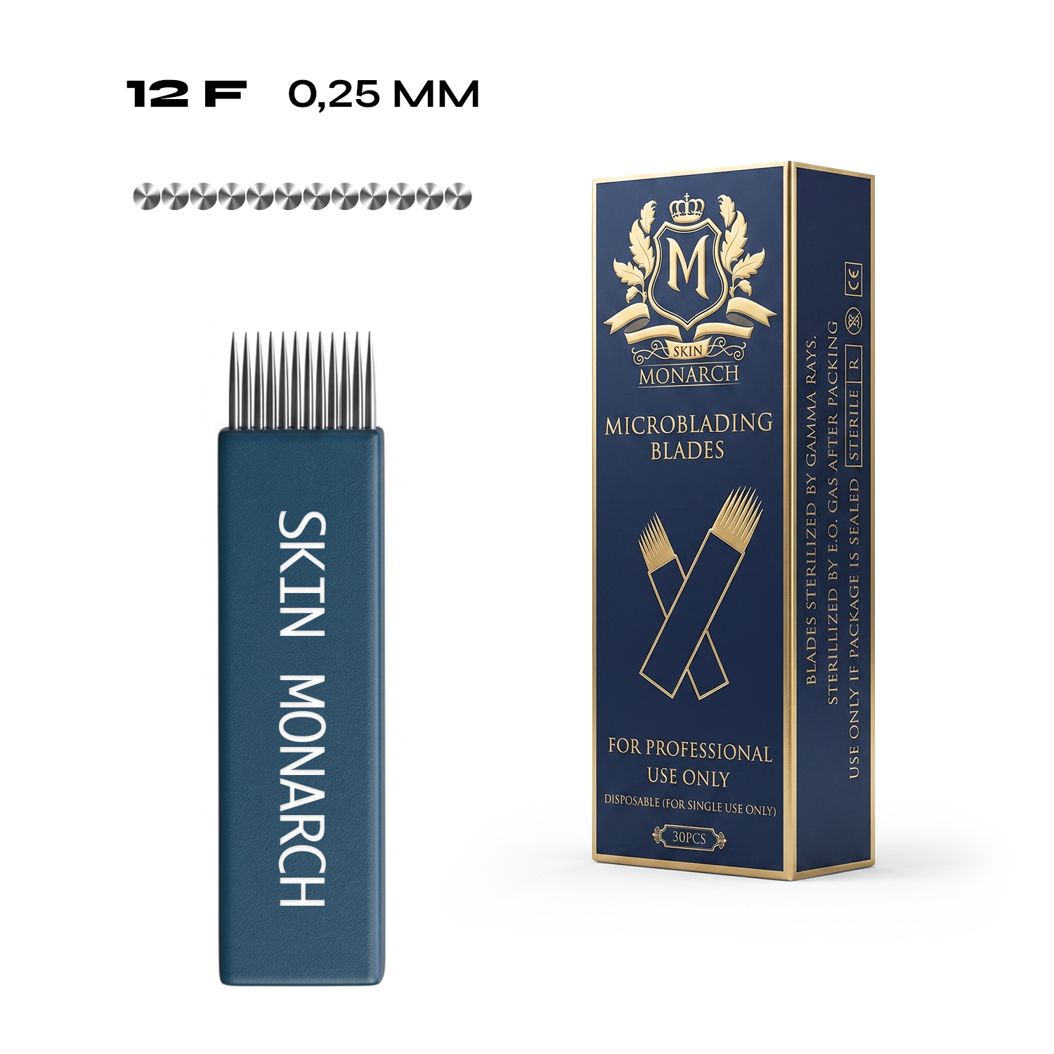 Skin Monarch Microblading Needles 12F 0.25mm — box